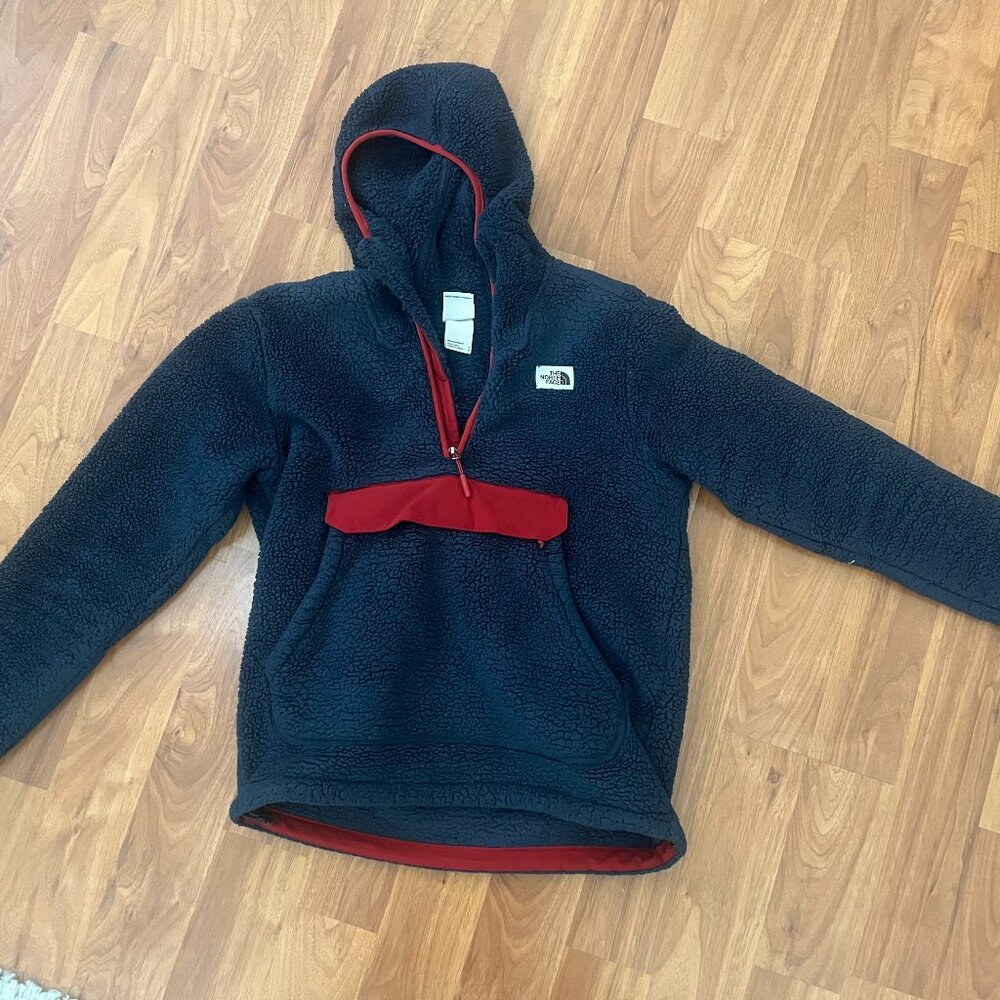 The North Face Mens Campshire Hoodie Pullover Fleece Small Navy